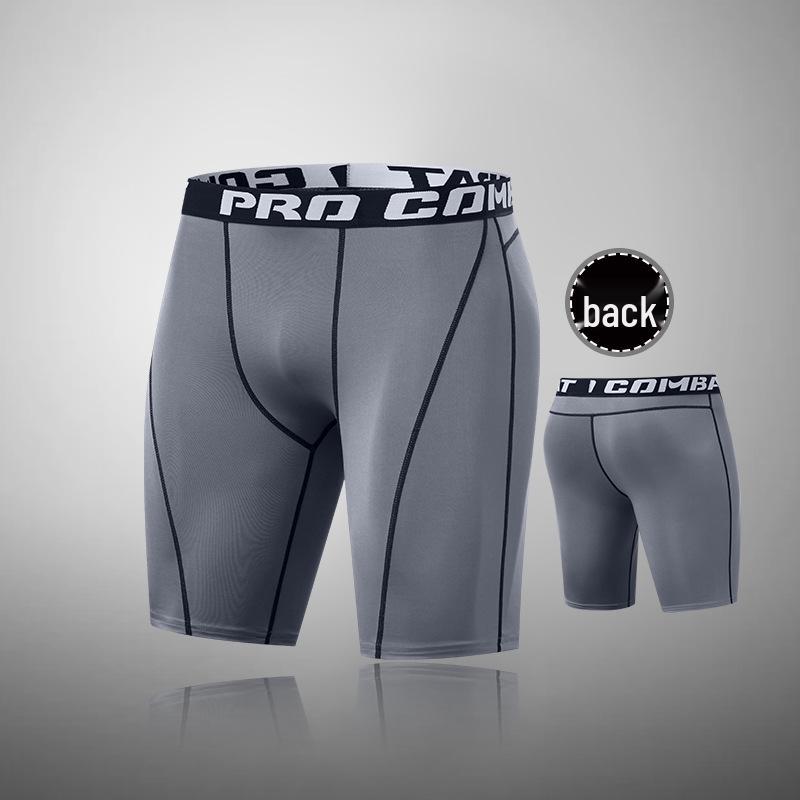 Men's High-Elastic Compression Sports Leggings: Quick-Dry, Long Pants for Running, Basketball & Fitness.