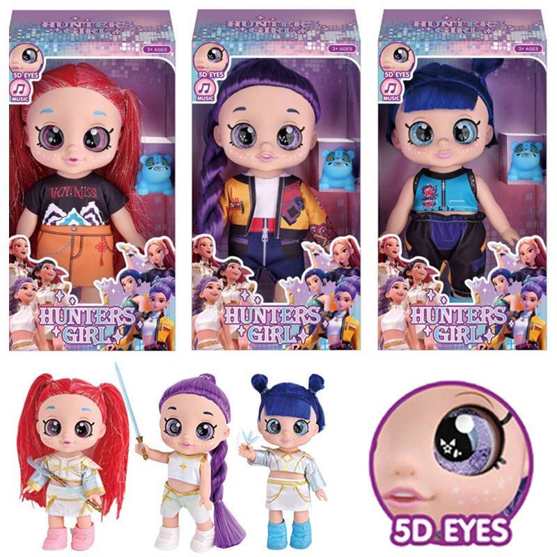 Kpop Demon Hunters Rumi Mira Zoey Mini Figure Plastic Toy With Weapons For Fans And Kids