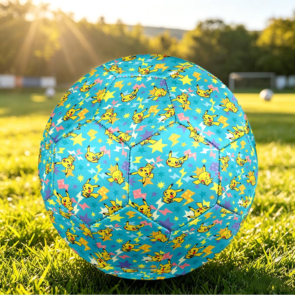 Pikachu Printed Size 5 Standard Football, Waterproof PU Training Soccer Ball for Outdoor Sports