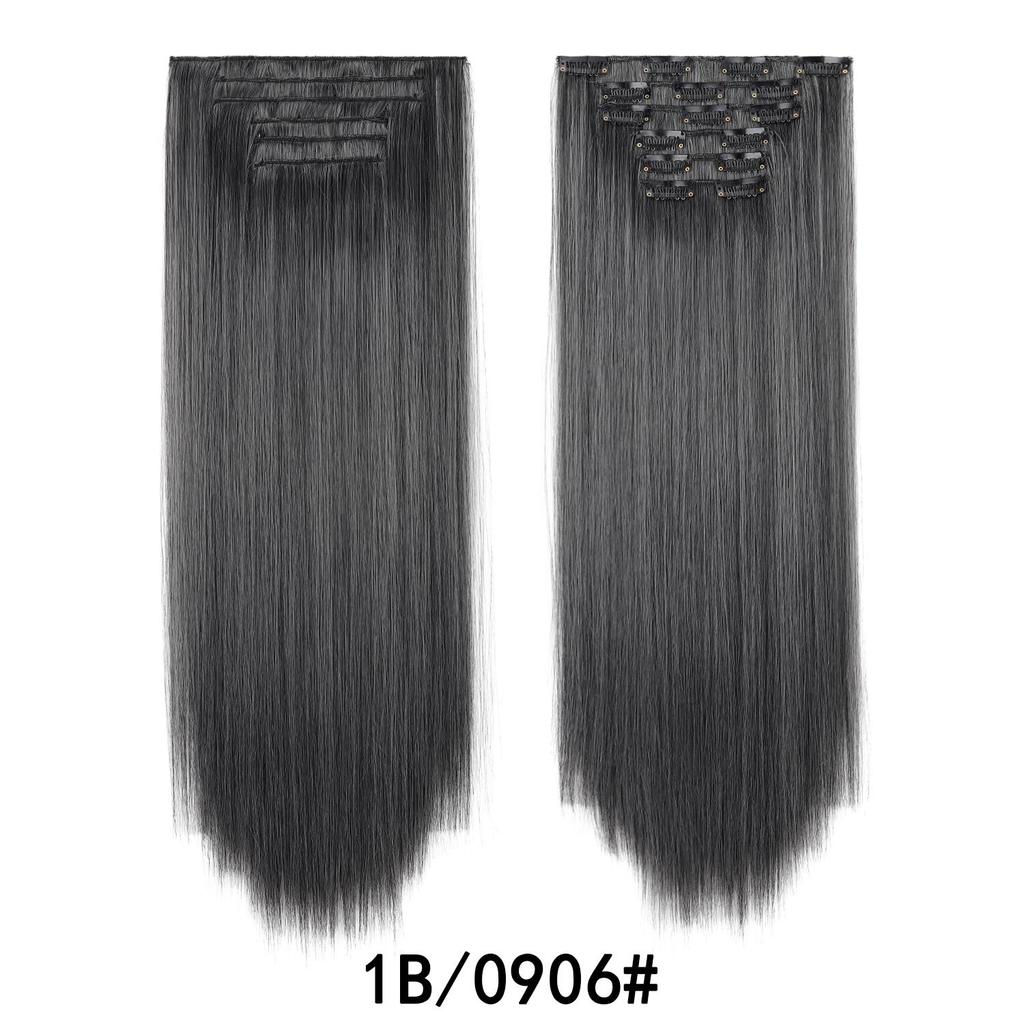 6Pcs/Set Clip-in Hair Extensions Long Straight Hair for Full Head Synthetic Hairpiec for Women Ladies