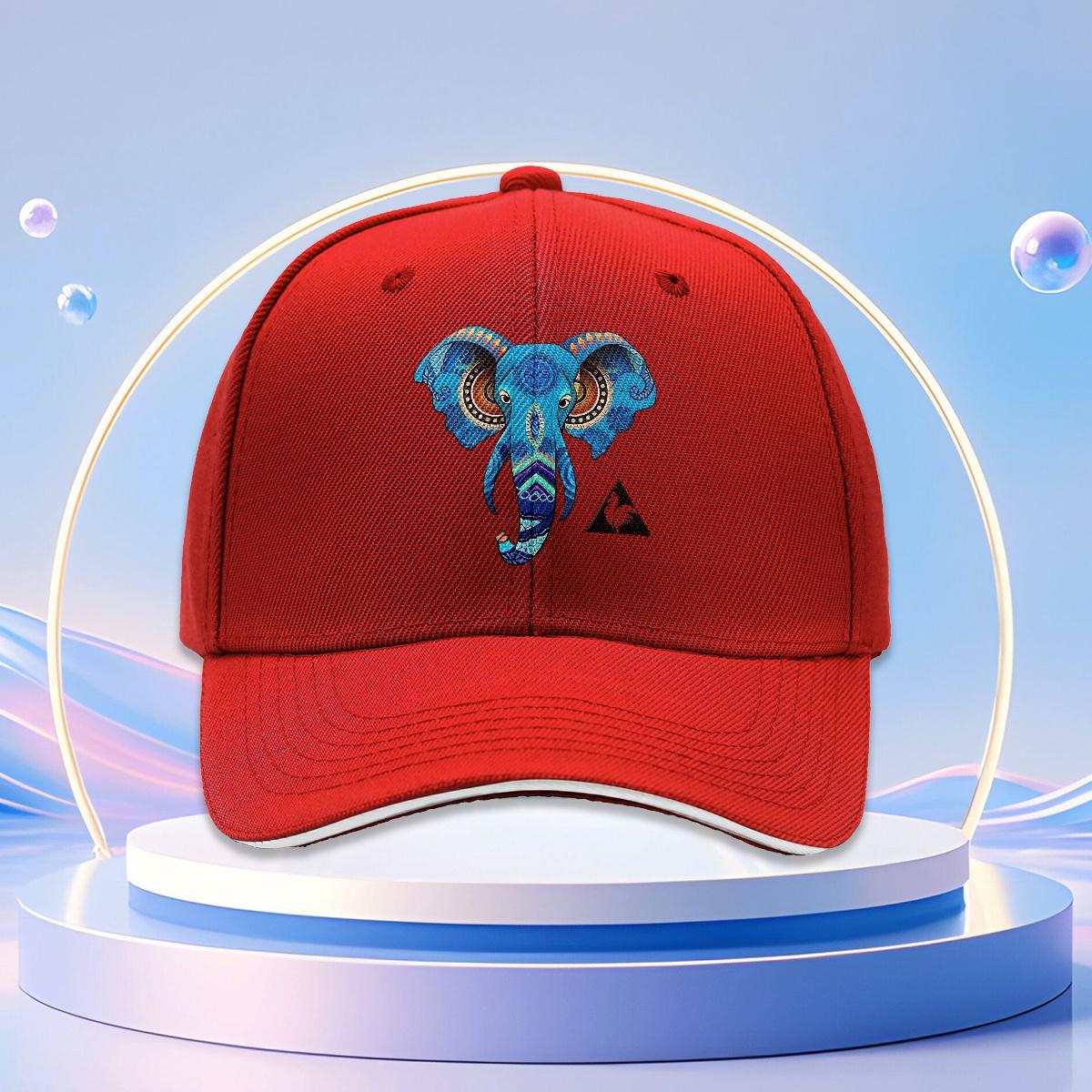 

Mandala Elephant Baseball Cap Polyester Adjustable Snapback Outdoor Travel Unisex Headwear One Size