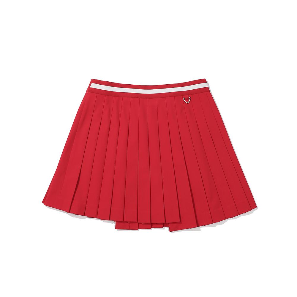 MALBON GOLF Asymmetrical Wrap Skirt Red (Woman)