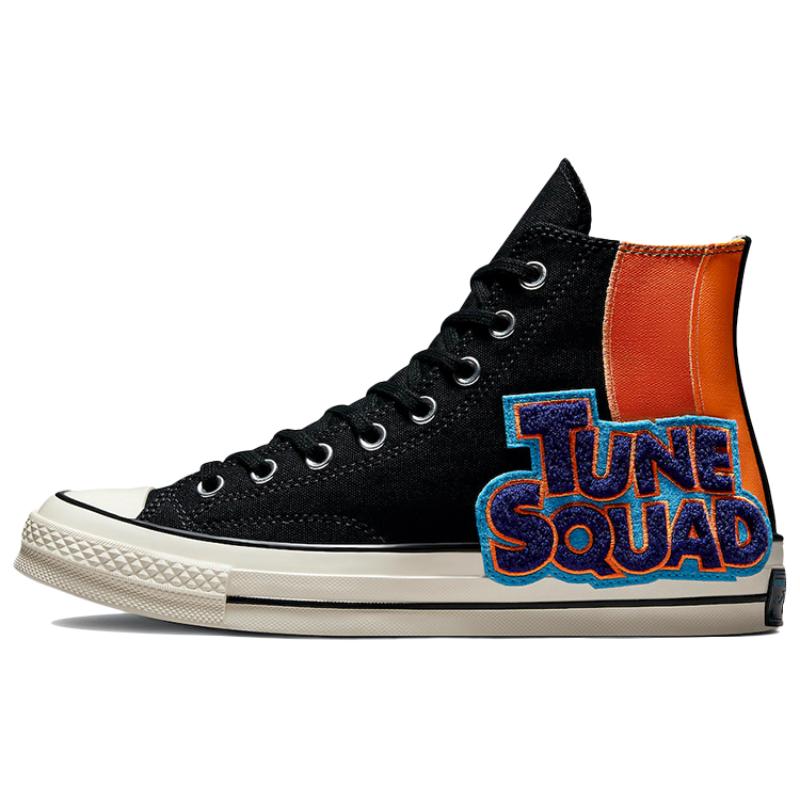 Space Jam x Converse Chuck Taylor All Star 1970s Aerial Jam High Top Canvas Shoes Unisex Black and Orange Colour Blocking