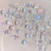 50Pcs Ocean Nail Art Charms Aurora Shell Starfish Mermaid Tail Nail Art Decors Gem Beach  Ice Clear Nail Decorations