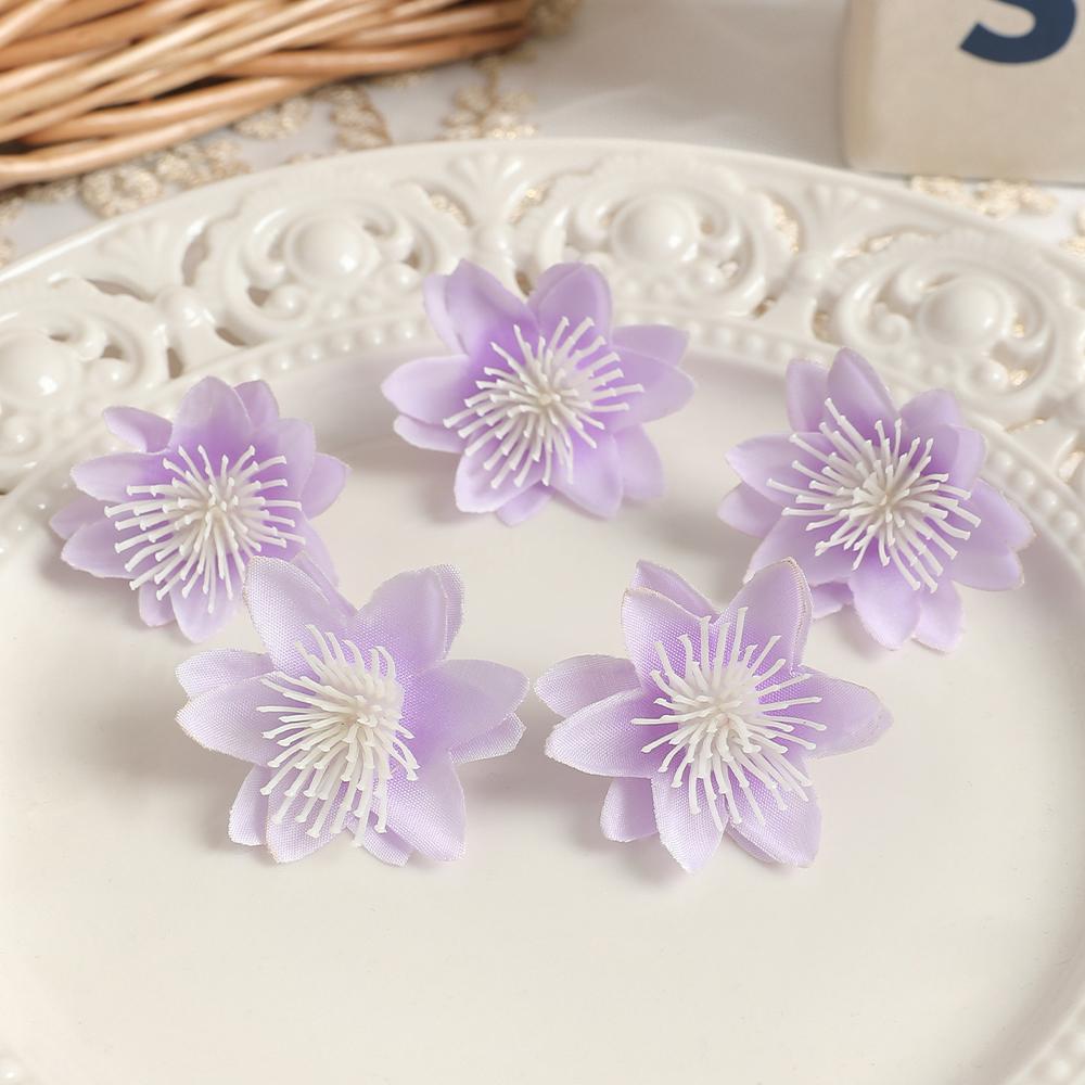 

10/20Pcs Artificial 4cm Flower Head Furniture Living Room Decoration Wedding Garden Decor DIY Christmas Gift Box Accessories 10PCS лавандовый
