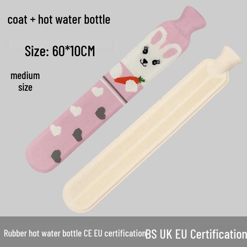 Explosion-Proof Hot Water Bottle: Rubber Design for Stomach and Feet, Long-Lasting Warmth