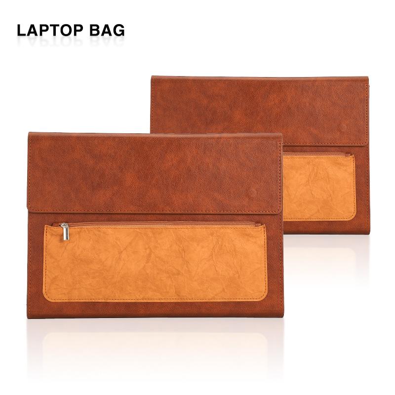 Large Capacity A4 Leather File Bag - Multifunctional Business Office Folder
