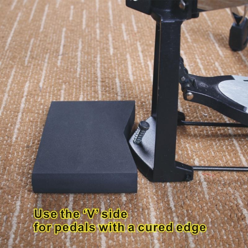 2 Stück Doppel-Kick-Pedalblock Rutschfester Trommelblock Vollständige Rutschverhinderung Trommelpedal-Ankersystem Trommelzubehör