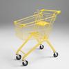 60L Pink Shopping Cart Trolley for Supermarkets, Malls, Warehouses, and Convenience Stores