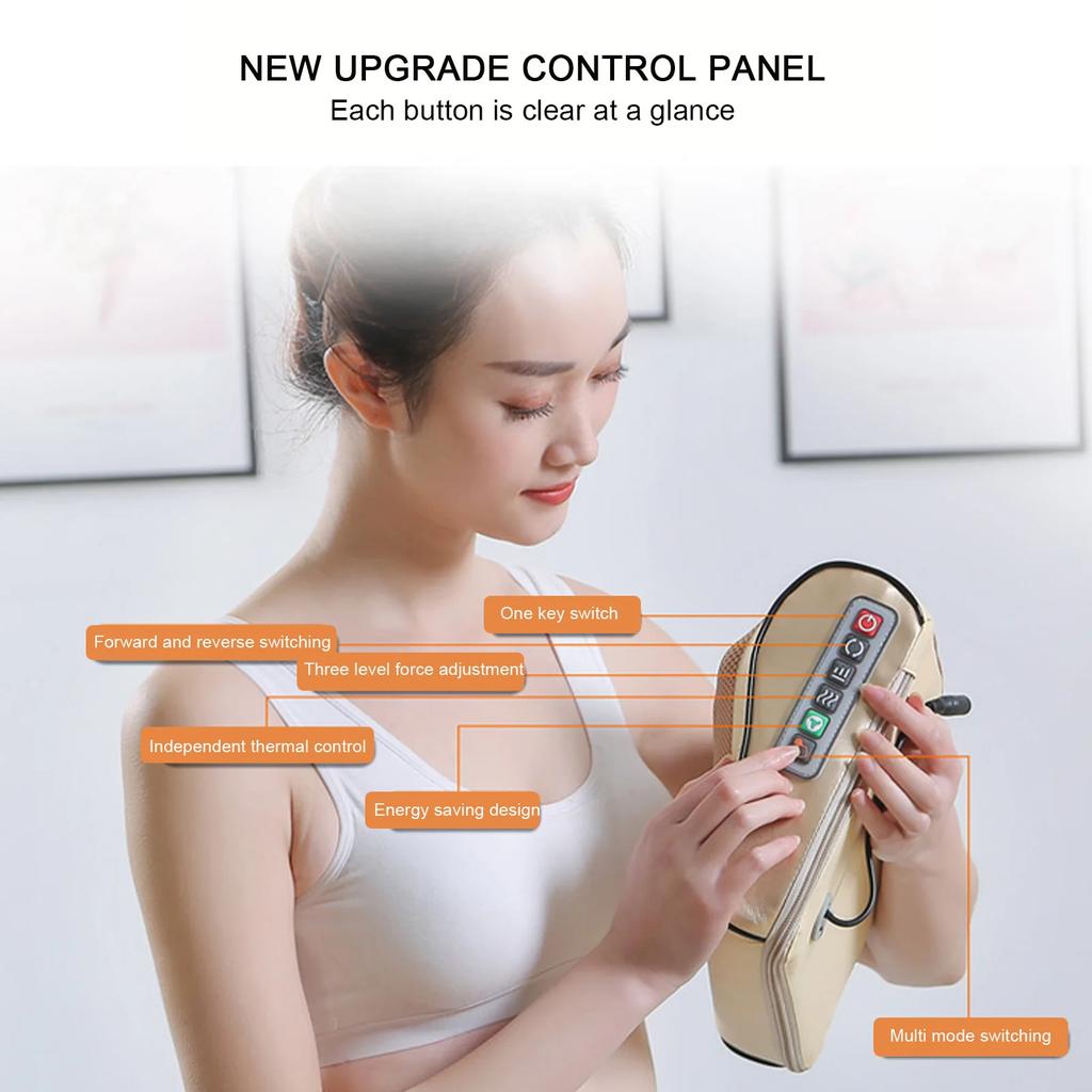 2025 New Electric Massager Pillow With Infrared Heat Deep Tissue Kneading Pain Relief For Neck Back Shoulder Leg Massager