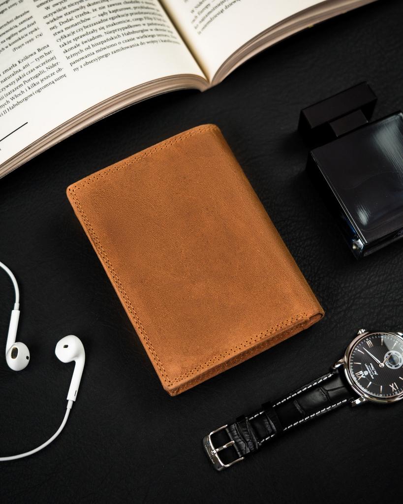 PTN N4-CHM-M-8527 Cognac Leather Wallet