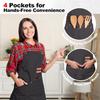 chef apron bib tool apron for man woman cross back straps with 4 pockets for kitchen cooking gardening baking working