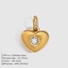 eManco Stainless Steel Heart Charm Valentine's Day Charms Multicolor Birthstone Pendants for Girl Sweet Jewelry Making