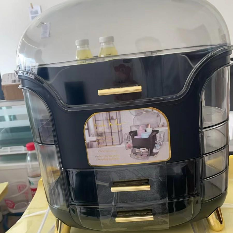 

Высококачественный настольный ящик для хранения косметики: Вместительный органайзер для помады в виде выдвижного ящика с прозрачным дизайном.