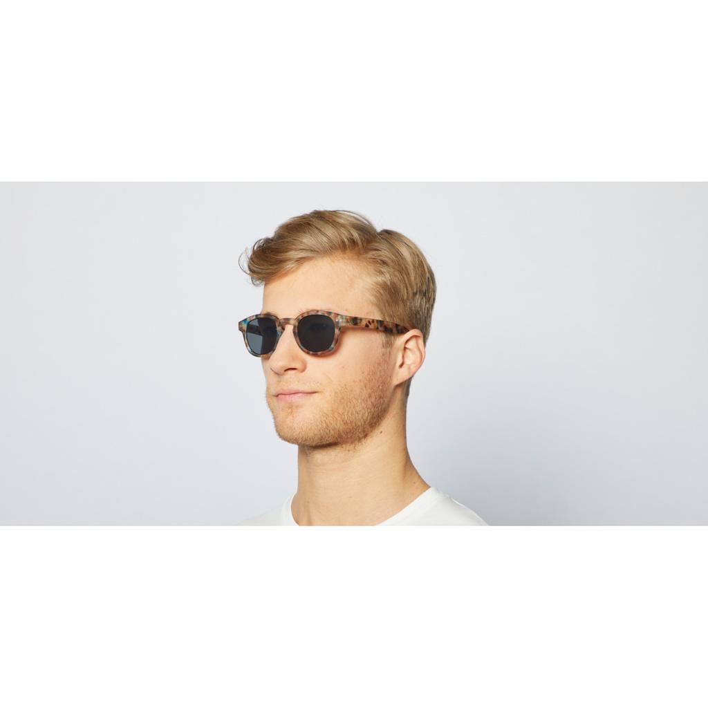Ijipiji Retro Sunglasses #C Blue Tortoise