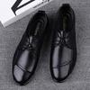 2024 New Men Quality Cowhide Black Low Top Leather Shoes British Business Size38-45 Soft Leather Man Lace Up Leather Dress Shoes