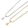 European and American water drop pendant niche design O-chain smooth fashion trendy necklace alloy jewelry rose gold