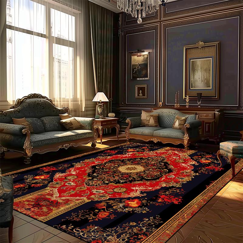 Persian Style Rugs for Living Room Decoration Carpet Large Area Bedroom Anti-slip Floor Mat Washable Lounge Rug Customized Size