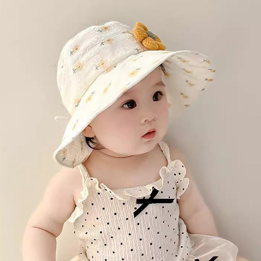 Wide Brim Empty Top Kids Sunhat Korean Style Children's Fisherman Hat Baby Sun Shading Hat Baby