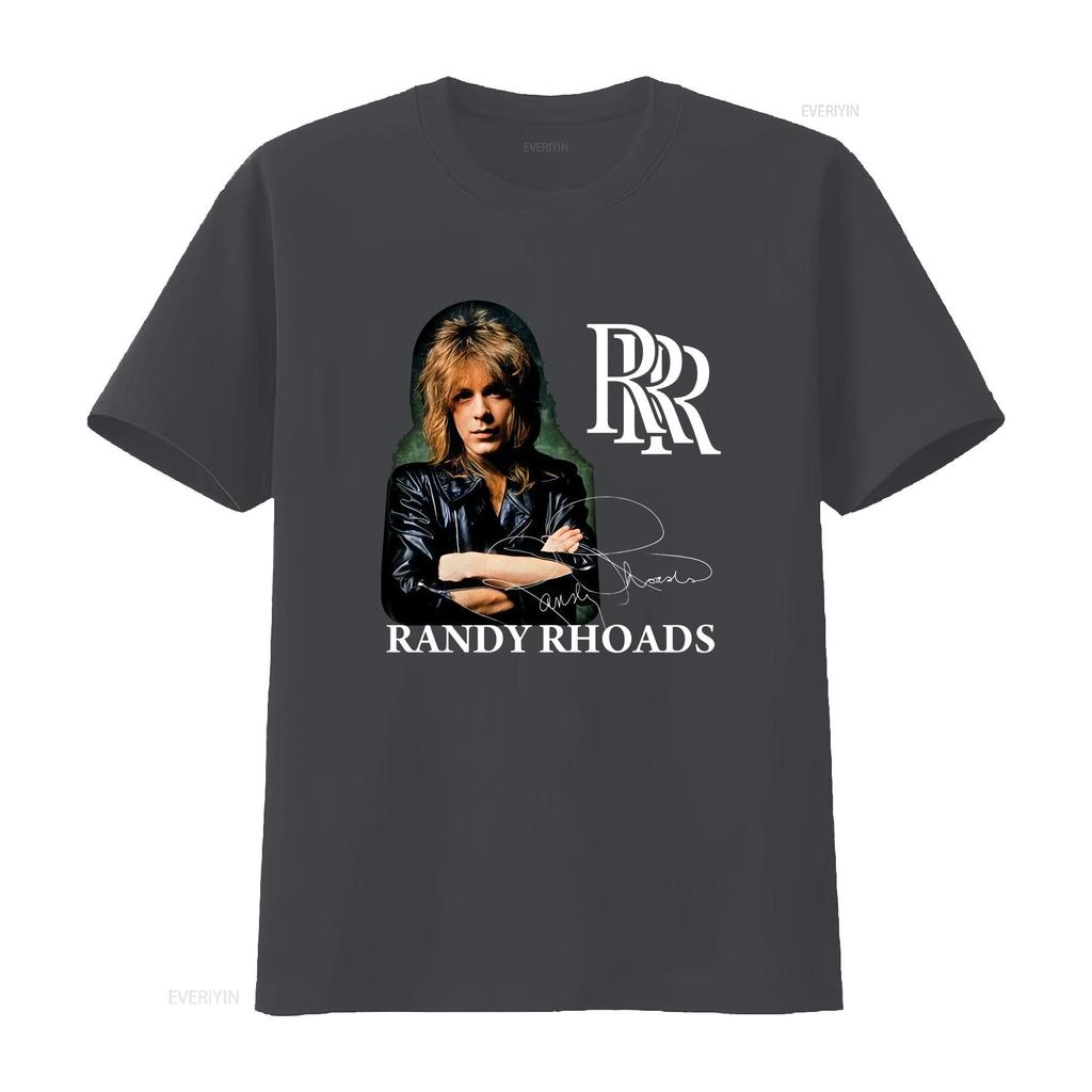 Rare Randy Rhoads Signature Black All Size T Shirt 1n437 Vintage Washed Soft Stylish Casual Designer Clothes Homme Graphic