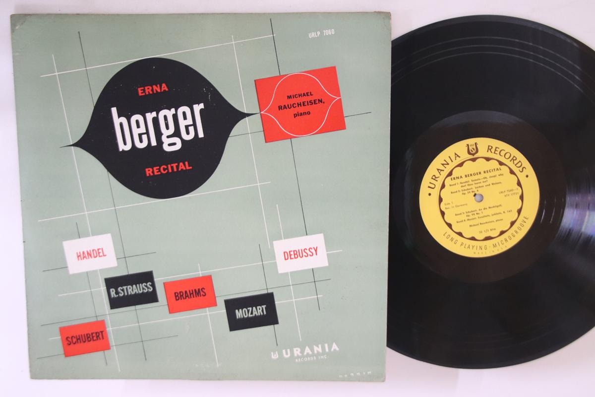 

LP Record ERNA BERGER - Erna Berger Recital URLP7060 URANIA US Classical Used