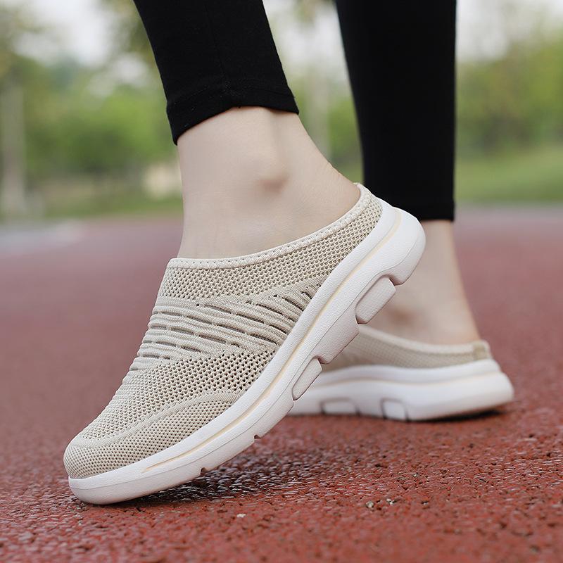 New summer bag head shoes light soft bottom mesh breathable casual comfortable half slippers