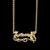 Atoztide Custom Necklaces Personalized Stainless Steel 4mm NK Cuban Thick Chain Pendant Letter for Women Jewelry Gift