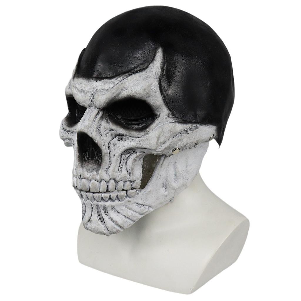 New Halloween skull mask with movable jaw and mouth, a funny and scary skull face covering