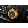Golden Aluminum 2017-19 AC Knob Cover Trim For Ford Escape Kuga Central Console