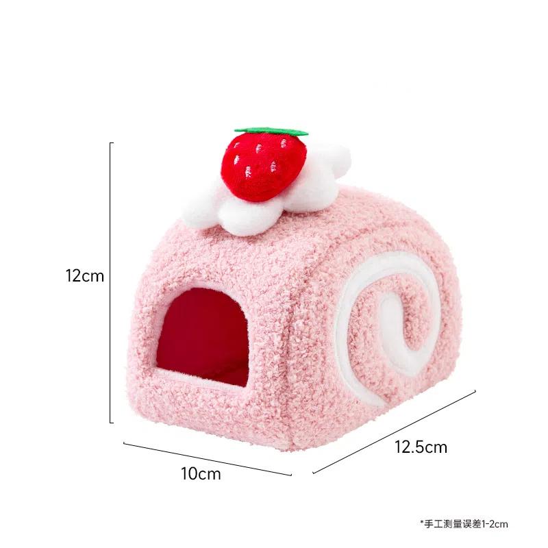 

Милые десерты Торт Плюшевый домик для хомяка Клетка для мелких животных Ландшафтные принадлежности Домик для мыши Гнездо для мелких питомцев Игрушка для питомца Укрытие