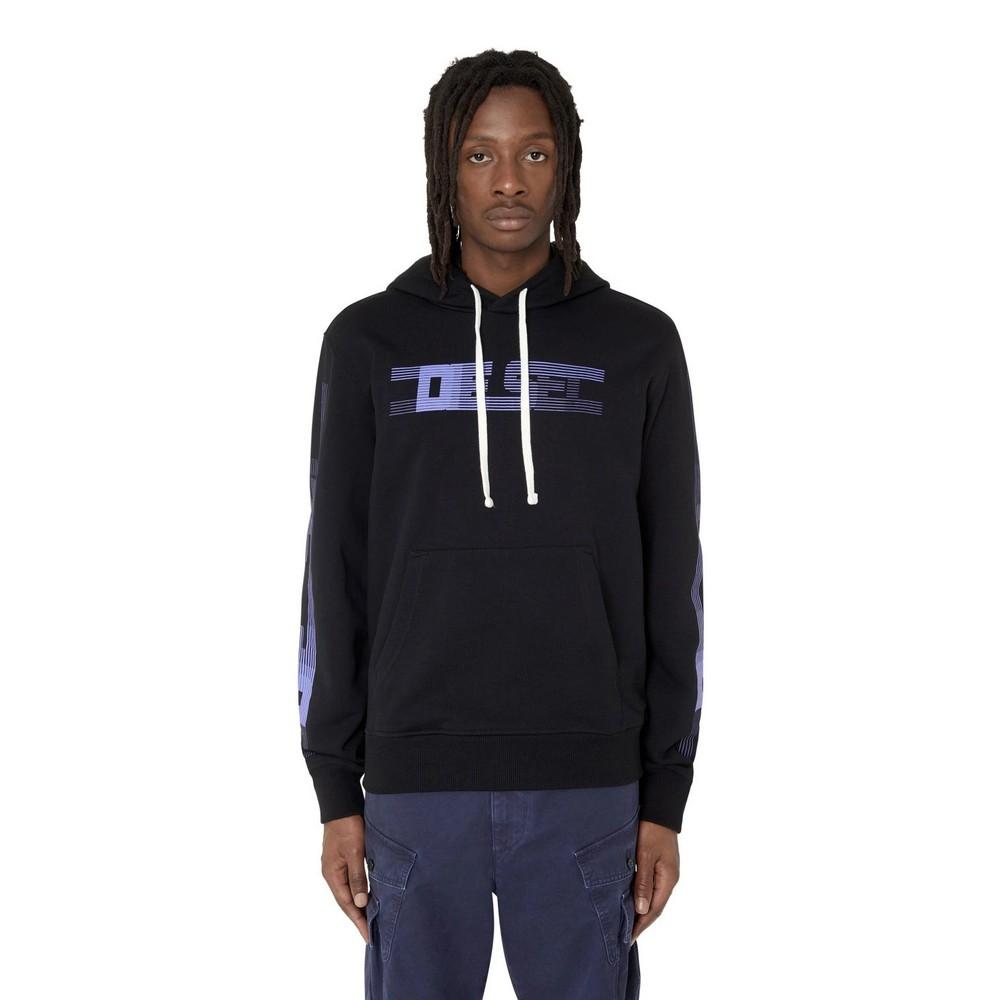 Diesel Mens Faded Logo Hoodie