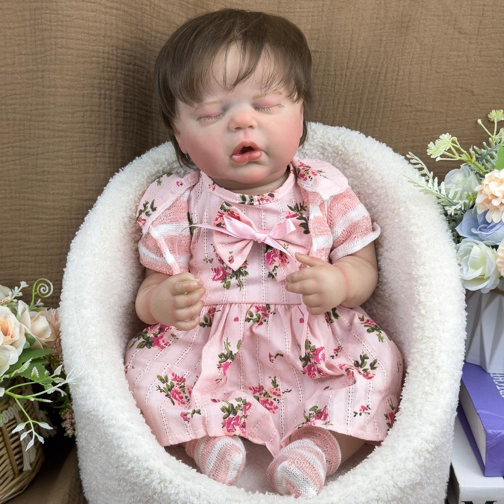 50 cm Vaskbar naturtro Myk Håndmalt Simulering Baby Reborn Dukke Barn Følger med Lek Dukke