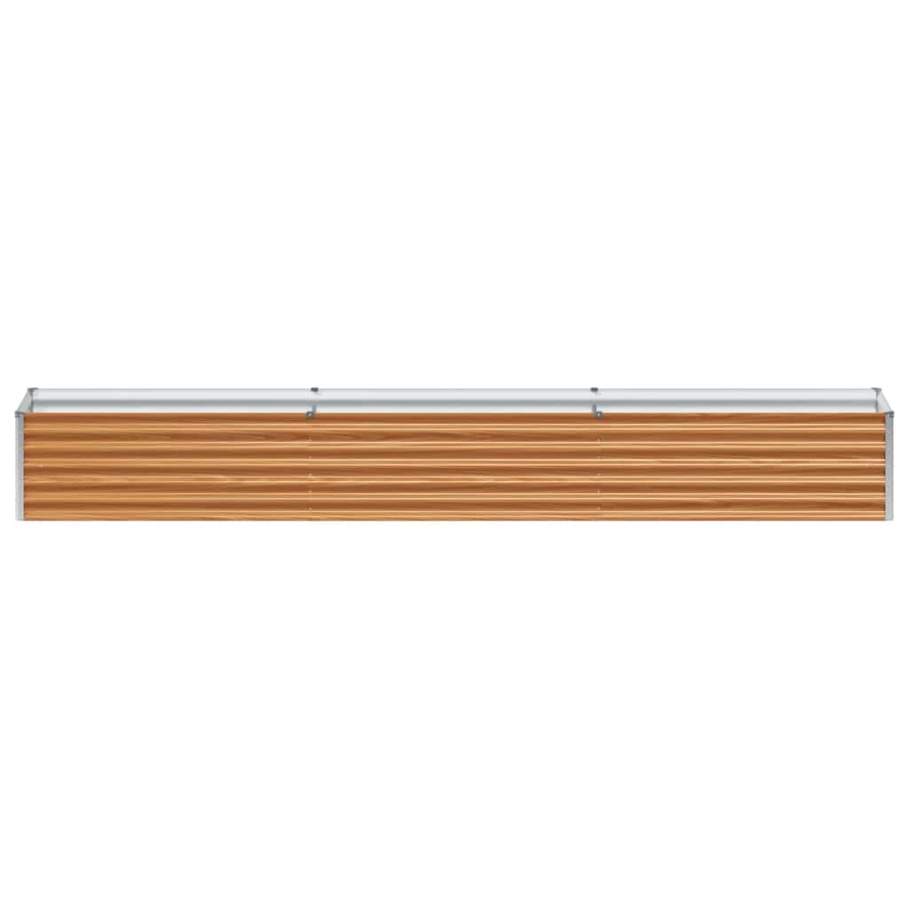 Raised Bed Light Brown 290 X 50 X 36 Cm Galvanized Steel