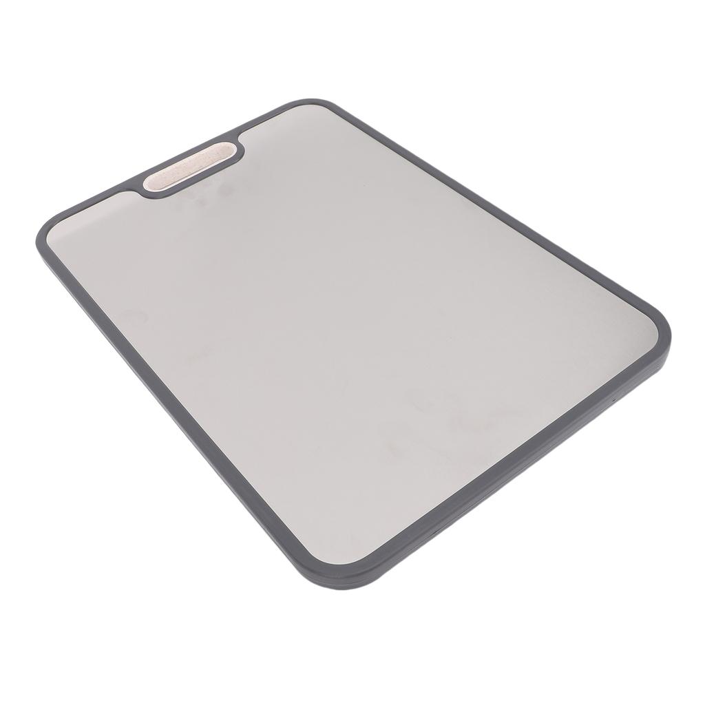 Kitchen Cutting Board Double Sided Stainless Steel Straw PP Chopping Board Easy to Clean for Meat Veggies Fruit