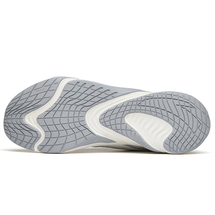 Anta Comfortable Cushioning Lightweight Abrasion Resistant Slip Resistant Low Top Running Shoes Men's White Silver Gray 112145523-5