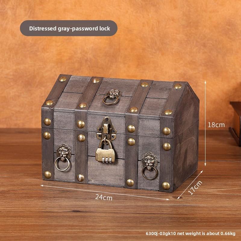 Houten Huisvormige Opbergdoos Met Slot Voor Sieraden En Accessoires