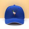 Floral Letter Y Baseball Cap Adjustable Black Polyester Fiber Unisex Outdoor Sports Hat