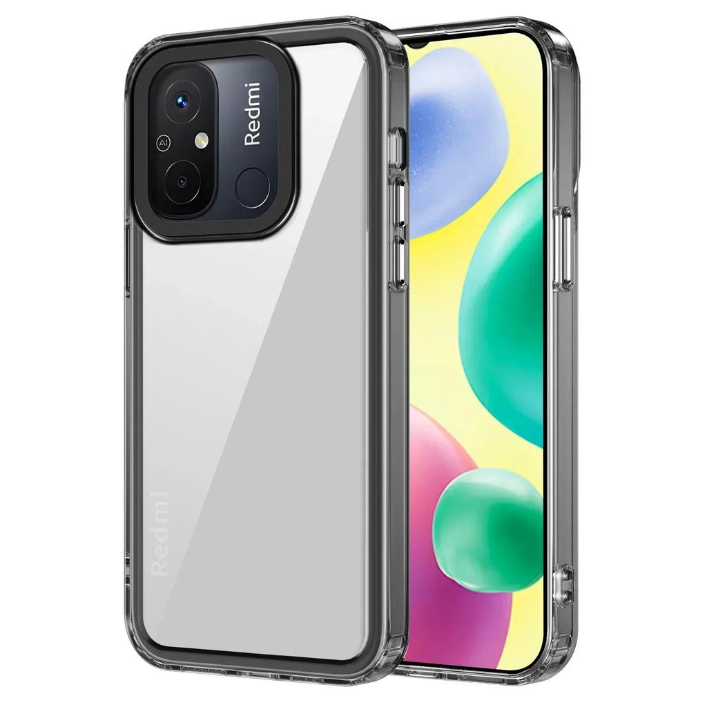 Deksel til Xiaomi Redmi 12C 12 5G A1 A2 Plus Note 12 Pro 5G 12 5G 11S 4G 11 Pro Holdbar TPU-ramme + Akryl bakside Gjennomsiktig deksel