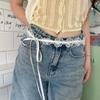 Korean Style Lace Waistband Y2K Dress Jeans Belt Ins Flower Waist Belt  Streetwear