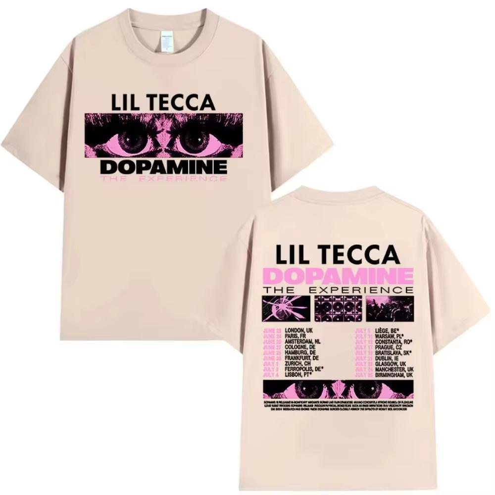 Lil Tecca Dopamne The Experience Tour 2026 Merch T Shirt Unisexs Women Harajuku Aesthetic Fashion Short Sleeve Tshirts Streetwear