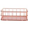Desktop Storage Basket Rose Gold Metal Grid Fruit Clothing Table Organizing Storaging