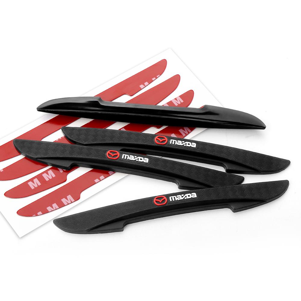 4 Piezas Pegatinas Protectoras de Borde de Puerta de Coche de Goma Insignia de Coche Tiras Anticolisión Para Mazda 3 6 Alexa CX-30 CX30 CX5 CX-5 CX8 CX9 CX4