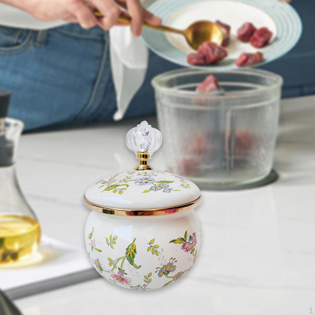 Set de boluri de zahăr emailat șic - Esențial pentru depozitarea în bucătărie modernă