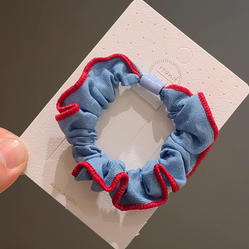 2025 Gumička do vlasů s krajkovým okrajem a sladkou vůní – Dámská gumička ve stylu tenkého střeva na drdoly a vlasové doplňky