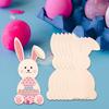 5Pcs Bunnies Eggs Shape Cutouts Wood Cutouts Unfinished Wood Cutouts Animal Shape Wood Slices for Painting Art Craft