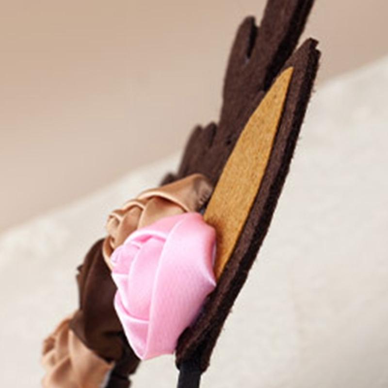 Reindeer Costume Set Reindeer Ears Nose Tail Bowtie Tutu Animal Fancy Costume Kit Accessories for Halloween Cosplay