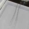 Long elegant zircon diamond fringed earrings light luxury niche high-end earrings temperament versatile earrings