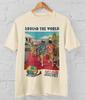 Daft Punk T-shirt - Around The World Airlines T-Shirt - White Color