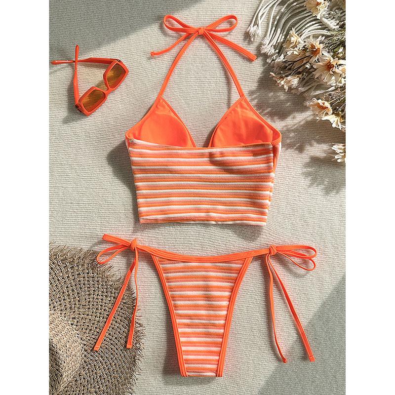 Sexy Striped Print Bikini Sets Swimsuit For Women Swimwear Bathing Suit Summer Beachwear Swimming Suit For Women