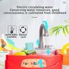Kitchen Sink Toys, 28-Piece Electric Dishwasher Toy for Kids with Running Water